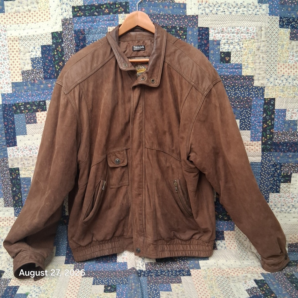 Vintage Adventure Bound by Wilsons Leather Bomber Jacket Mens XXLT 2XLT